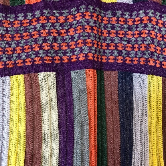 Allison New York Missoni Style Striped Sleeveless Pleated Knit Midi Dres… - Picture 8 of 10